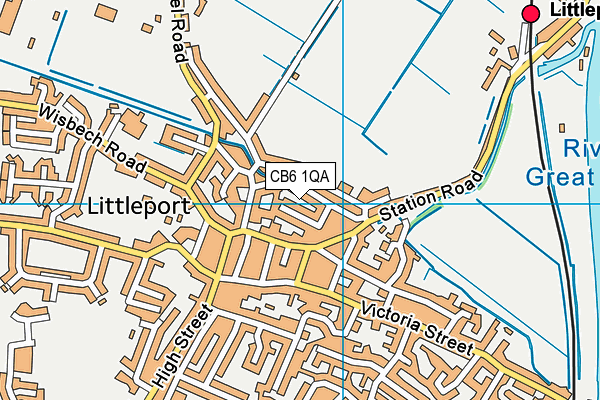 CB6 1QA map - OS VectorMap District (Ordnance Survey)