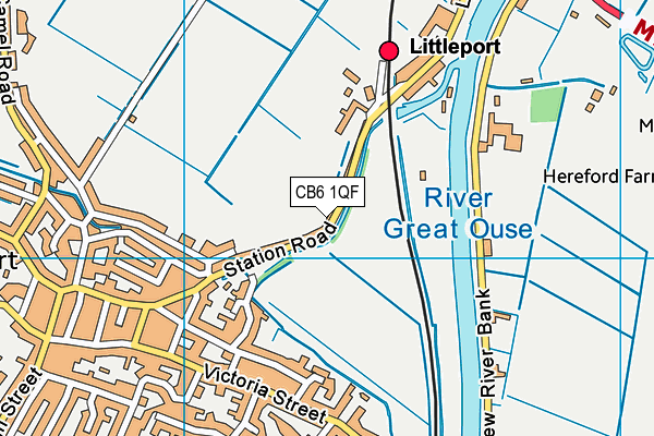 CB6 1QF map - OS VectorMap District (Ordnance Survey)