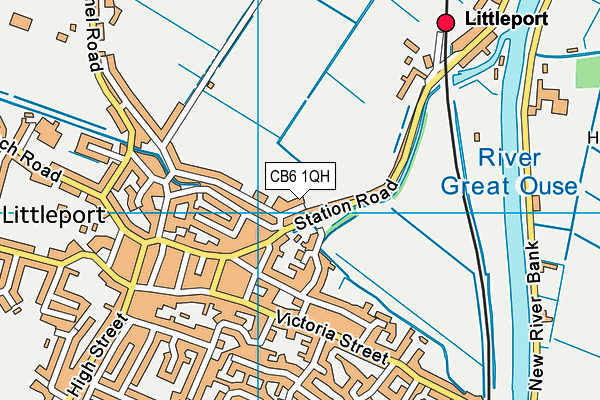 CB6 1QH map - OS VectorMap District (Ordnance Survey)