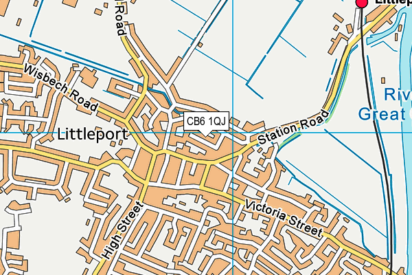 CB6 1QJ map - OS VectorMap District (Ordnance Survey)