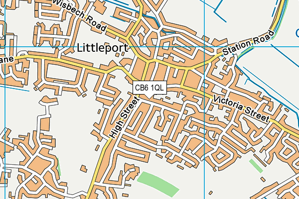 CB6 1QL map - OS VectorMap District (Ordnance Survey)