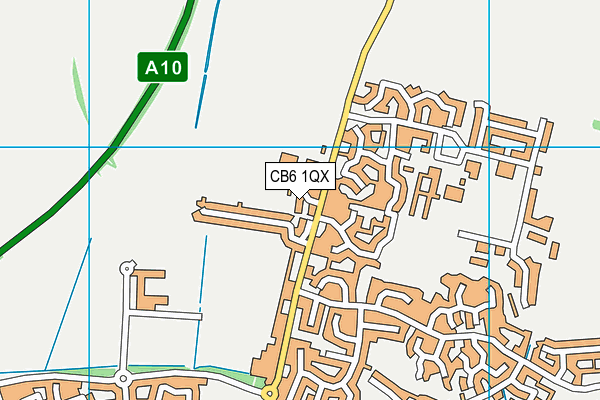 CB6 1QX map - OS VectorMap District (Ordnance Survey)