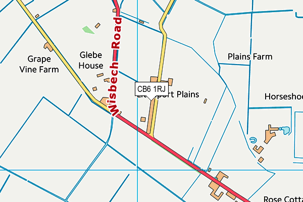 CB6 1RJ map - OS VectorMap District (Ordnance Survey)