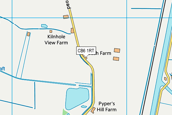 CB6 1RT map - OS VectorMap District (Ordnance Survey)