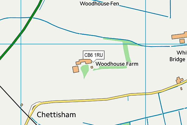 CB6 1RU map - OS VectorMap District (Ordnance Survey)