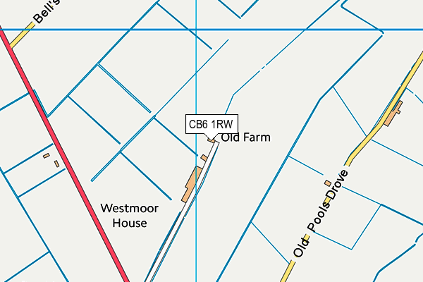 CB6 1RW map - OS VectorMap District (Ordnance Survey)