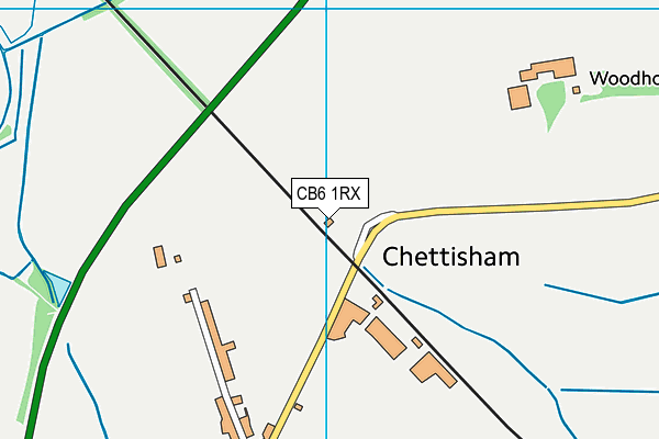 CB6 1RX map - OS VectorMap District (Ordnance Survey)