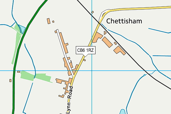CB6 1RZ map - OS VectorMap District (Ordnance Survey)