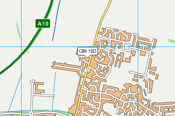 CB6 1SD map - OS VectorMap District (Ordnance Survey)
