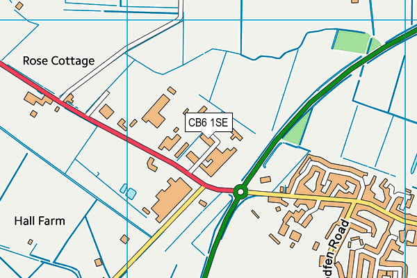 CB6 1SE map - OS VectorMap District (Ordnance Survey)