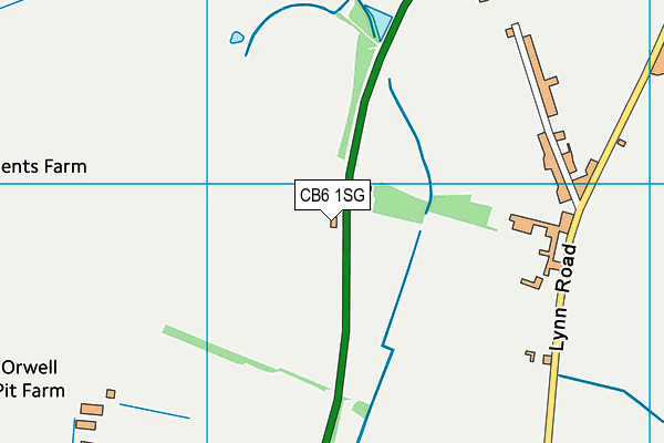 CB6 1SG map - OS VectorMap District (Ordnance Survey)