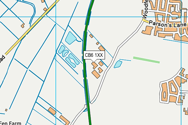 CB6 1XX map - OS VectorMap District (Ordnance Survey)