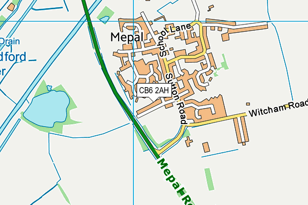 CB6 2AH map - OS VectorMap District (Ordnance Survey)