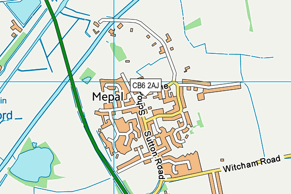 CB6 2AJ map - OS VectorMap District (Ordnance Survey)