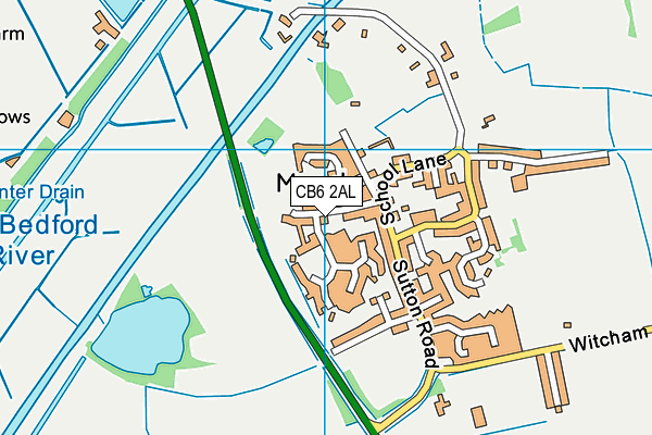 CB6 2AL map - OS VectorMap District (Ordnance Survey)