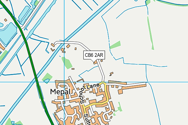 CB6 2AR map - OS VectorMap District (Ordnance Survey)