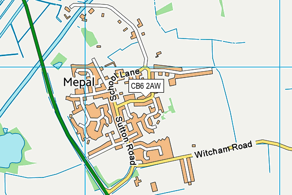 CB6 2AW map - OS VectorMap District (Ordnance Survey)