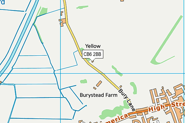 CB6 2BB map - OS VectorMap District (Ordnance Survey)