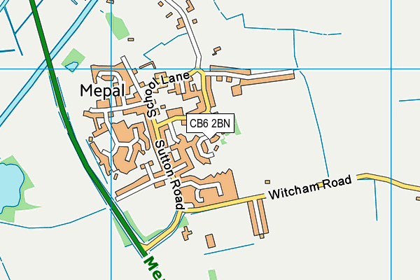 CB6 2BN map - OS VectorMap District (Ordnance Survey)