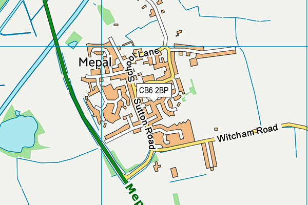 CB6 2BP map - OS VectorMap District (Ordnance Survey)