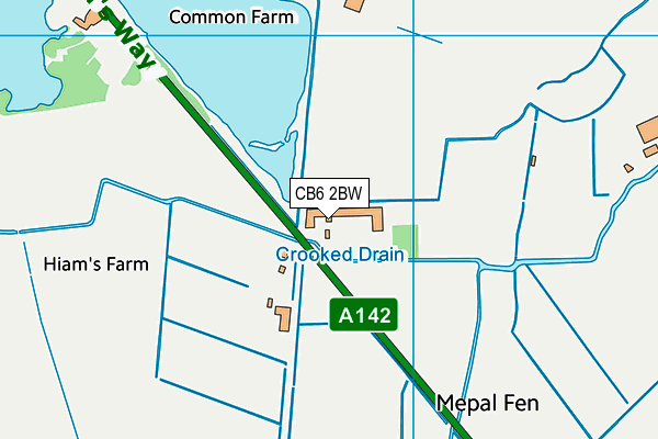 CB6 2BW map - OS VectorMap District (Ordnance Survey)