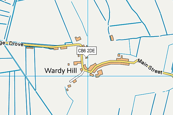 CB6 2DE map - OS VectorMap District (Ordnance Survey)