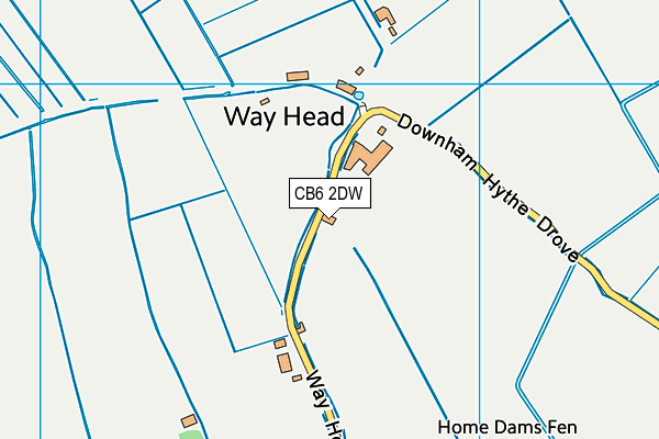 CB6 2DW map - OS VectorMap District (Ordnance Survey)