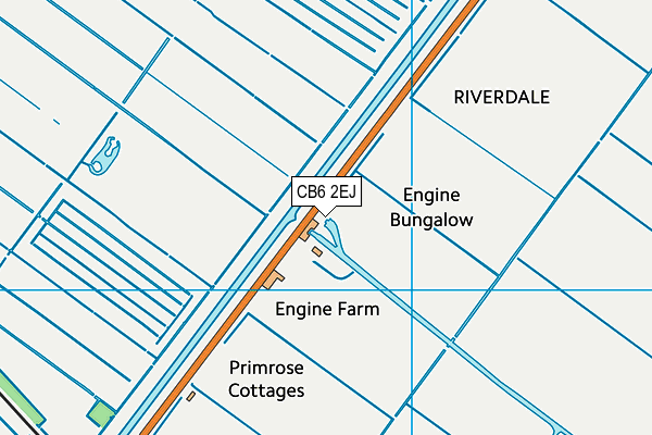 CB6 2EJ map - OS VectorMap District (Ordnance Survey)