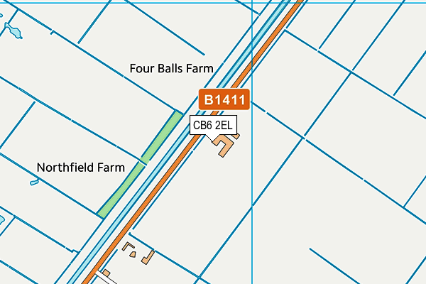 CB6 2EL map - OS VectorMap District (Ordnance Survey)