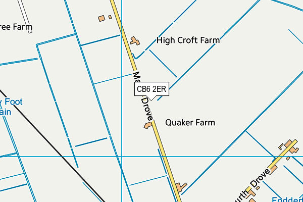 CB6 2ER map - OS VectorMap District (Ordnance Survey)