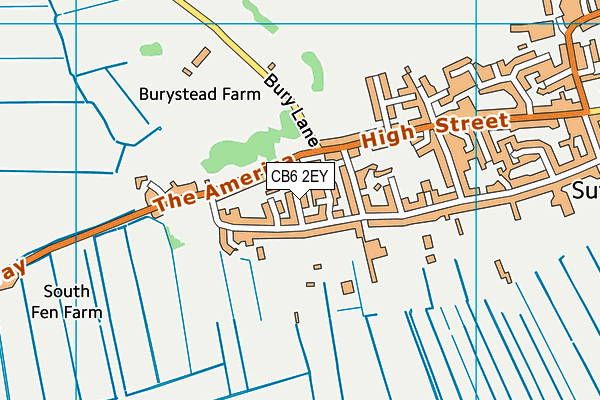 CB6 2EY map - OS VectorMap District (Ordnance Survey)