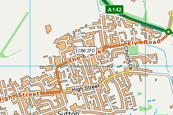CB6 2FD map - OS VectorMap District (Ordnance Survey)