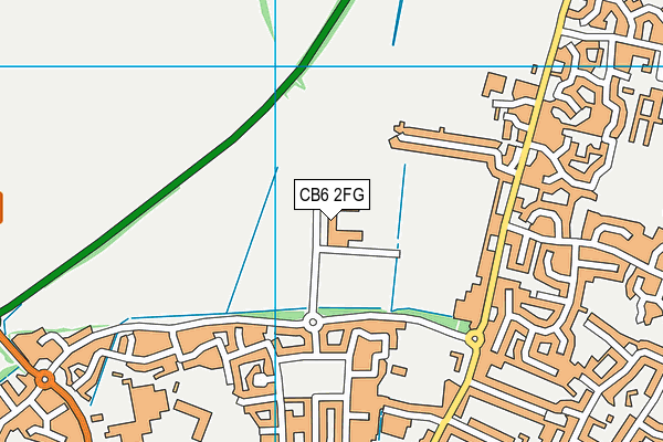 CB6 2FG map - OS VectorMap District (Ordnance Survey)