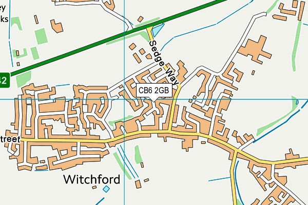CB6 2GB map - OS VectorMap District (Ordnance Survey)