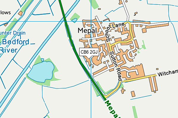 CB6 2GJ map - OS VectorMap District (Ordnance Survey)
