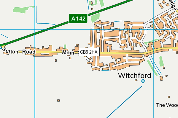 CB6 2HA map - OS VectorMap District (Ordnance Survey)