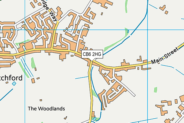 CB6 2HG map - OS VectorMap District (Ordnance Survey)