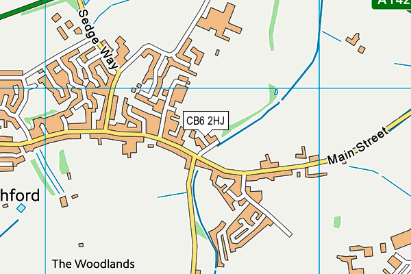 CB6 2HJ map - OS VectorMap District (Ordnance Survey)