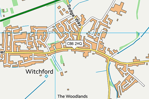 CB6 2HQ map - OS VectorMap District (Ordnance Survey)