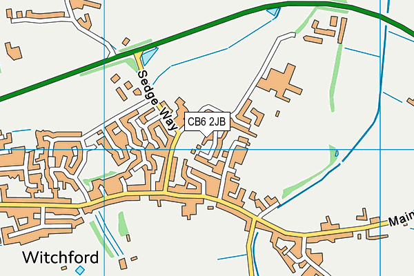 CB6 2JB map - OS VectorMap District (Ordnance Survey)