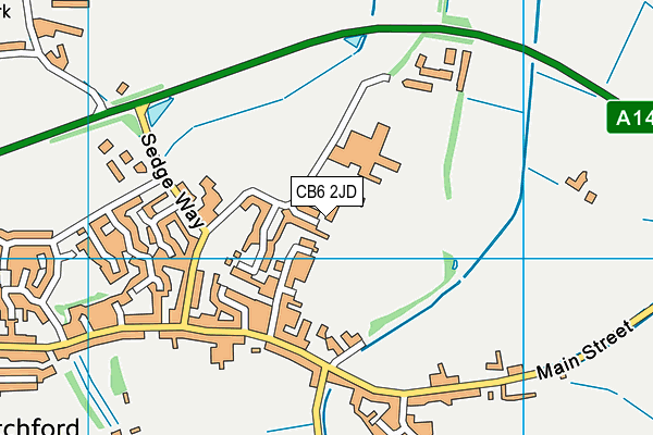 CB6 2JD map - OS VectorMap District (Ordnance Survey)