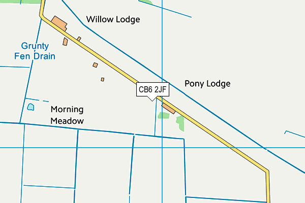 CB6 2JF map - OS VectorMap District (Ordnance Survey)