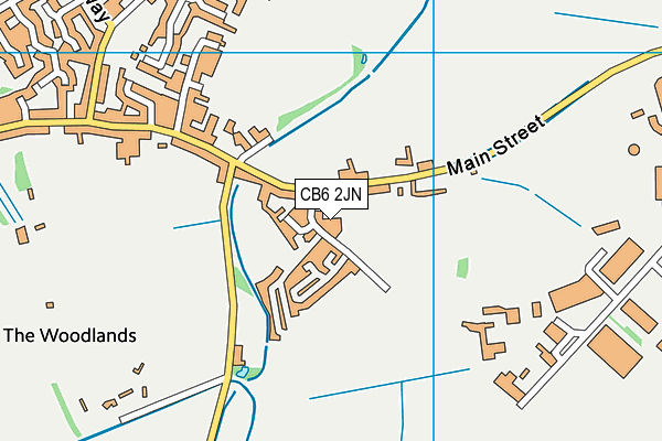 Witchford Playing Field map (CB6 2JN) - OS VectorMap District (Ordnance Survey)