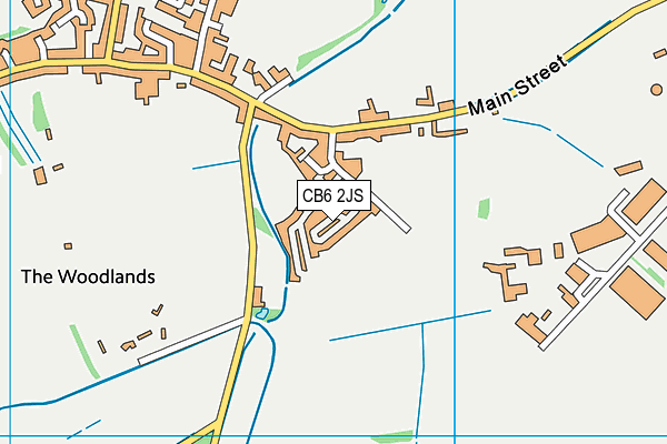 CB6 2JS map - OS VectorMap District (Ordnance Survey)