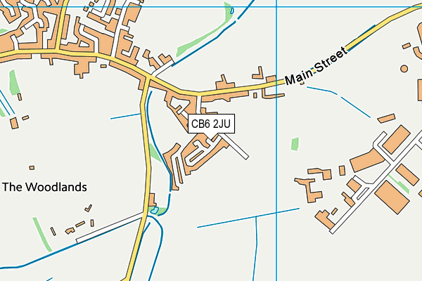 CB6 2JU map - OS VectorMap District (Ordnance Survey)