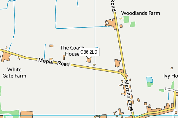 CB6 2LD map - OS VectorMap District (Ordnance Survey)