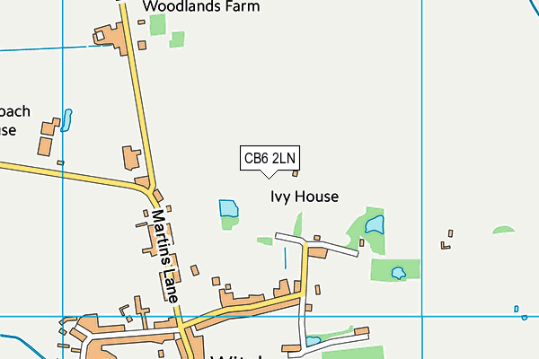 CB6 2LN map - OS VectorMap District (Ordnance Survey)