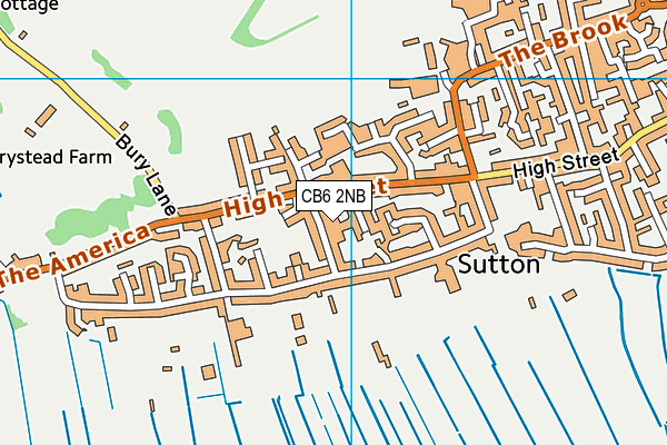 CB6 2NB map - OS VectorMap District (Ordnance Survey)