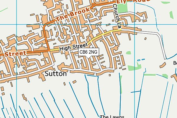 CB6 2NG map - OS VectorMap District (Ordnance Survey)