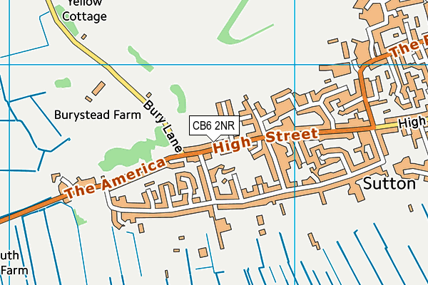 CB6 2NR map - OS VectorMap District (Ordnance Survey)